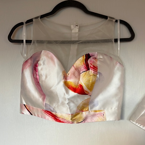 Dave & Johnny Short Two Piece Prom Dress Size 5/6 Never Worn - Picture 3 of 9